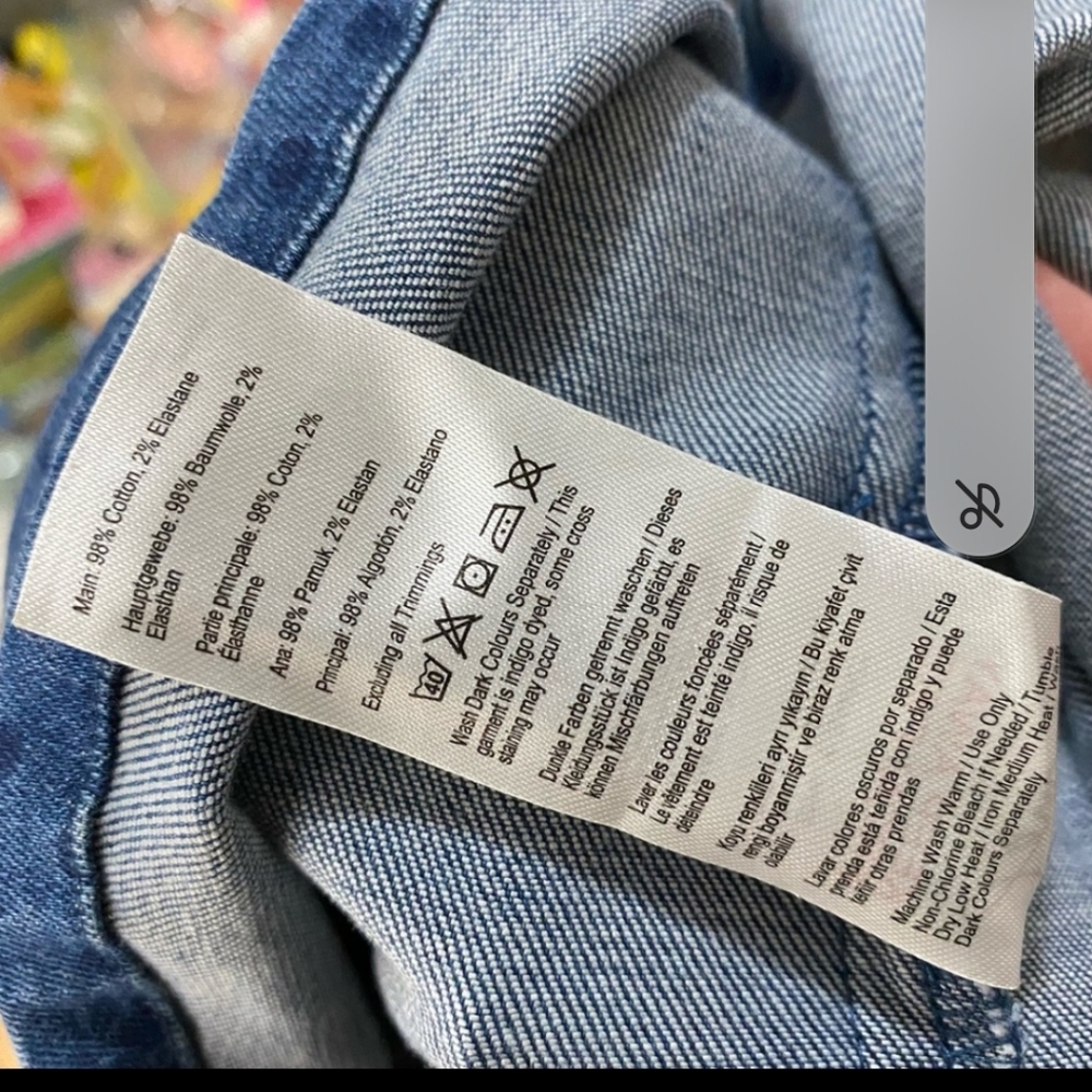 Joules Sammy Denim Polka Dot Dress Sz 14 Women’s Long Sleeve Mini - Picture 8 of 8